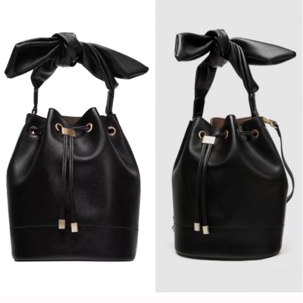 Zara bucket bag with knot